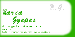 maria gyepes business card